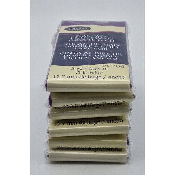 Lot 6 New Wrights Double Fold Bias Tape Quilt Binding 3yd PC206 Purple Extra Wid - Picture 6 of 8